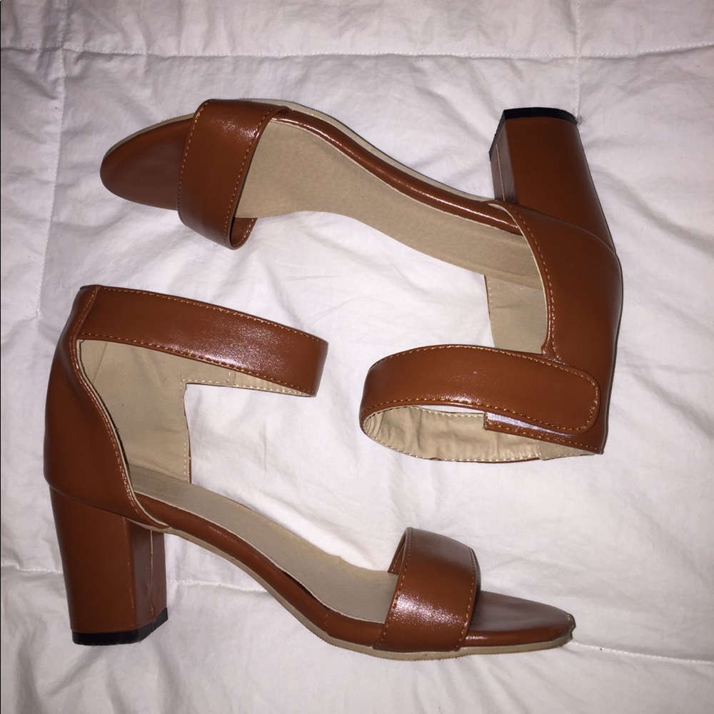 Brown Heeled Sandals